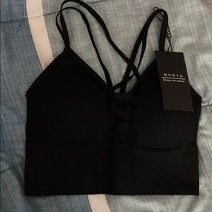 Black flourish seamless bra